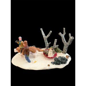 Lemax Village Collection "Mush" Dog Sled Christmas Figurine 2009